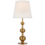 Comtesse Triple Table Lamp - Hand Rubbed Antique Brass / Linen