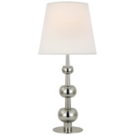 Comtesse Triple Table Lamp - Polished Nickel / Linen