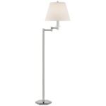 Olivier Swing Arm Floor Lamp - Polished Nickel / Linen