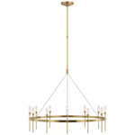 Overture Chandelier - Natural Brass / Clear