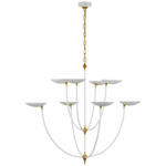 Keira Chandelier - Matte White / Hand-Rubbed Antique Brass