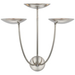 Keira Large Triple Wall Sconce - Polished Nickel