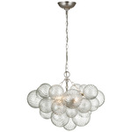 Talia Chandelier - Burnished Silver Leaf / Clear