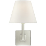 Architectural Wall Sconce - Polished Nickel / Linen