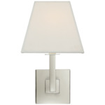 Architectural Wall Sconce - Polished Nickel / Linen