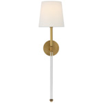 Camille Wall Sconce - Hand Rubbed Antique Brass / Linen