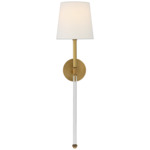 Camille Wall Sconce - Hand-Rubbed Antique Brass / Linen
