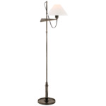 Hargett Bridge Arm Floor Lamp - Bronze / Linen