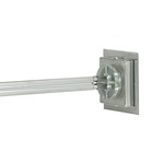 Monorail 2 Inch Square Direct End Power Feed - Satin Nickel