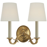 Channing Wall Sconce - Hand Rubbed Antique Brass / Linen