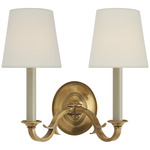 Channing Wall Sconce - Hand-Rubbed Antique Brass / Linen