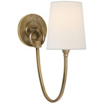 Reed Wall Sconce - Hand-Rubbed Antique Brass / Linen