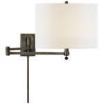 Hudson Swing Arm Plug-in Wall Sconce - Bronze / Linen