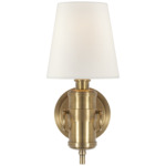Jonathan Wall Sconce - Hand Rubbed Antique Brass / Linen