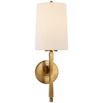 Edie Wall Sconce - Hand-Rubbed Antique Brass / Linen