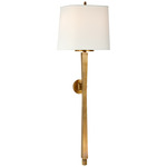 Edie Baluster Wall Sconce - Hand-Rubbed Antique Brass / Linen