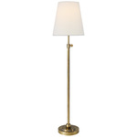 Bryant Slim Adjustable Table Lamp - Hand-Rubbed Antique Brass / Linen