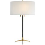 Caron Table Lamp - Bronze / Hand-Rubbed Antique Brass / Linen