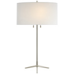 Caron Table Lamp - Polished Nickel / Linen