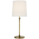 Bryant Adjustable Table Lamp - Hand Rubbed Antique Brass / Linen