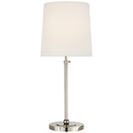 Bryant Adjustable Table Lamp - Polished Nickel / Linen
