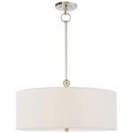 Reed Pendant - Polished Nickel / Linen