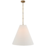 Goodman Pendant - Hand-Rubbed Antique Brass / Linen