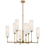 Ziyi Chandelier - Hand Rubbed Antique Brass / Linen