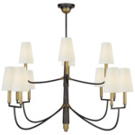 Farlane Chandelier - Bronze / Hand-Rubbed Antique Brass / Linen