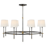 Bryant Ring Chandelier - Bronze / Hand-Rubbed Antique Brass / Linen