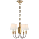 Vivian Mini Chandelier - Brass / Linen