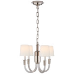 Vivian Mini Chandelier - Polished Nickel / Linen
