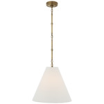 Goodman Pendant - Hand Rubbed Antique Brass / Linen