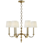Channing Chandelier - Hand Rubbed Antique Brass / Linen