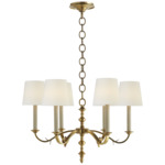 Channing Chandelier - Hand-Rubbed Antique Brass / Linen