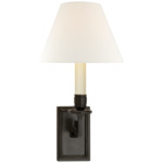 Dean Library Wall Sconce - Gun Metal / Linen