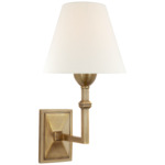 Jane Wall Sconce - Hand Rubbed Antique Brass / Linen