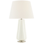 Penelope Table Lamp - White Porcelain / Linen