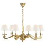 Myrna Chandelier - Natural Brass / Linen