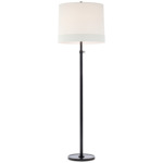 Simple Banded Floor Lamp - Bronze / Linen