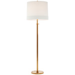 Simple Banded Floor Lamp - Soft Brass / Linen