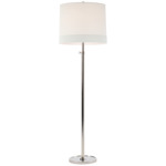 Simple Banded Floor Lamp - Soft Silver / Linen