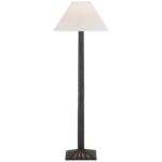 Strie Buffet Table Lamp - Aged Iron / Linen
