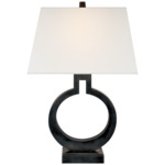 Ring Form Table Lamp - Bronze / Linen