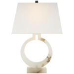 Ring Form Table Lamp - Alabaster / Linen