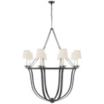 Lancaster Chandelier - Aged Iron / Linen