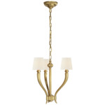 Ruhlmann Chandelier - Antique-Burnished Brass / Linen
