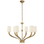 Ruhlmann Chandelier - Antique-Burnished Brass / Linen