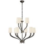 Ruhlmann 2 Tier Chandelier - Bronze / Linen