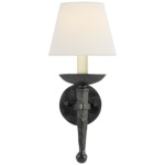 Iron Torch Wall Sconce - Blackened Rust / Linen